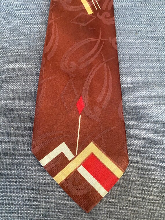 Vintage Brown 1940s tie