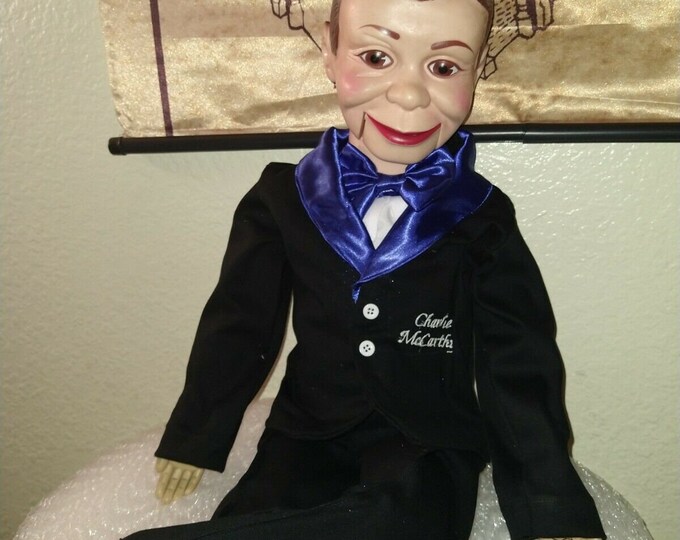 Vintage Charlie Mccarthy Dummy Ventriloquist Puppet Doll 30 W/custom