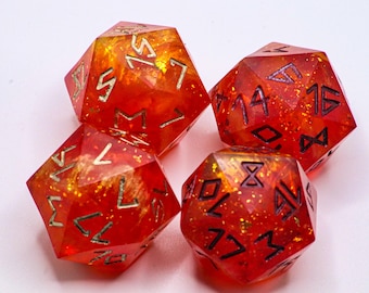 Sunstone Large d20 (25mm) Made to Order Handmade Resin Dice