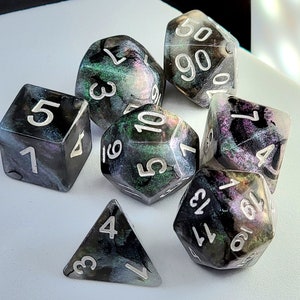 Labradelight Dice Set (Made to Order Resin Polyhedral Dice) Round Edged