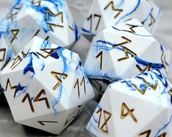 Large Porcelain d20 (25mm) Made to Order Handmade Resin Dice
