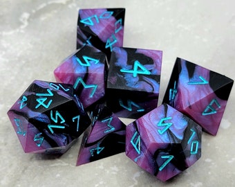 Nebula Dice Set (Sharp Edged) Made to Order