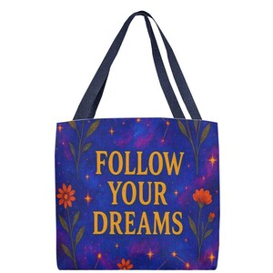 Celestial Fantasy Galaxy Tote Bag – Vibrant Starry Night Floral Design | Cosmic Art Tote | Spiritual Gift | Galaxycore Boho Bag