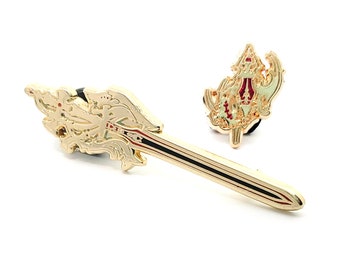 Final Fantasy XIV | 14 - RED MAGE - Weapons Enamel Pins