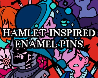 Hamlet - Shakespeare Inspired Enamel Pins