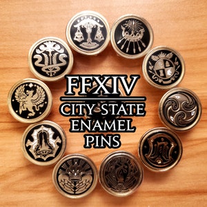 FFXIV - City State Enamel Pins