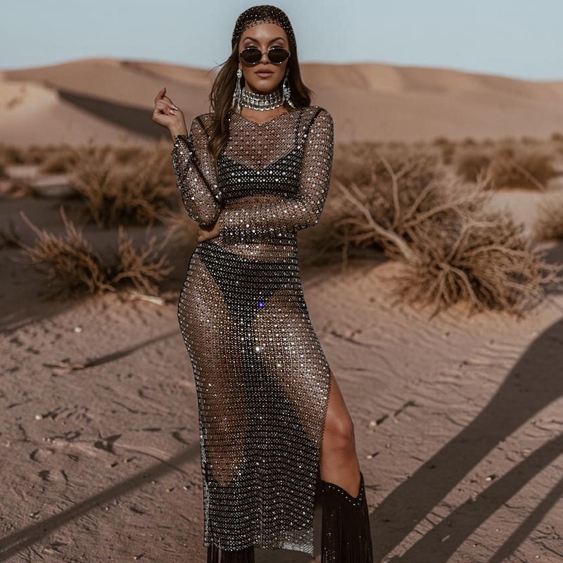 Rhinestone Top Rodeo Look Rhinestone Rodeo Dress - Etsy