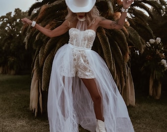 western dress for bride to be party Elvie Wedding Dress BirdieBridalFW
