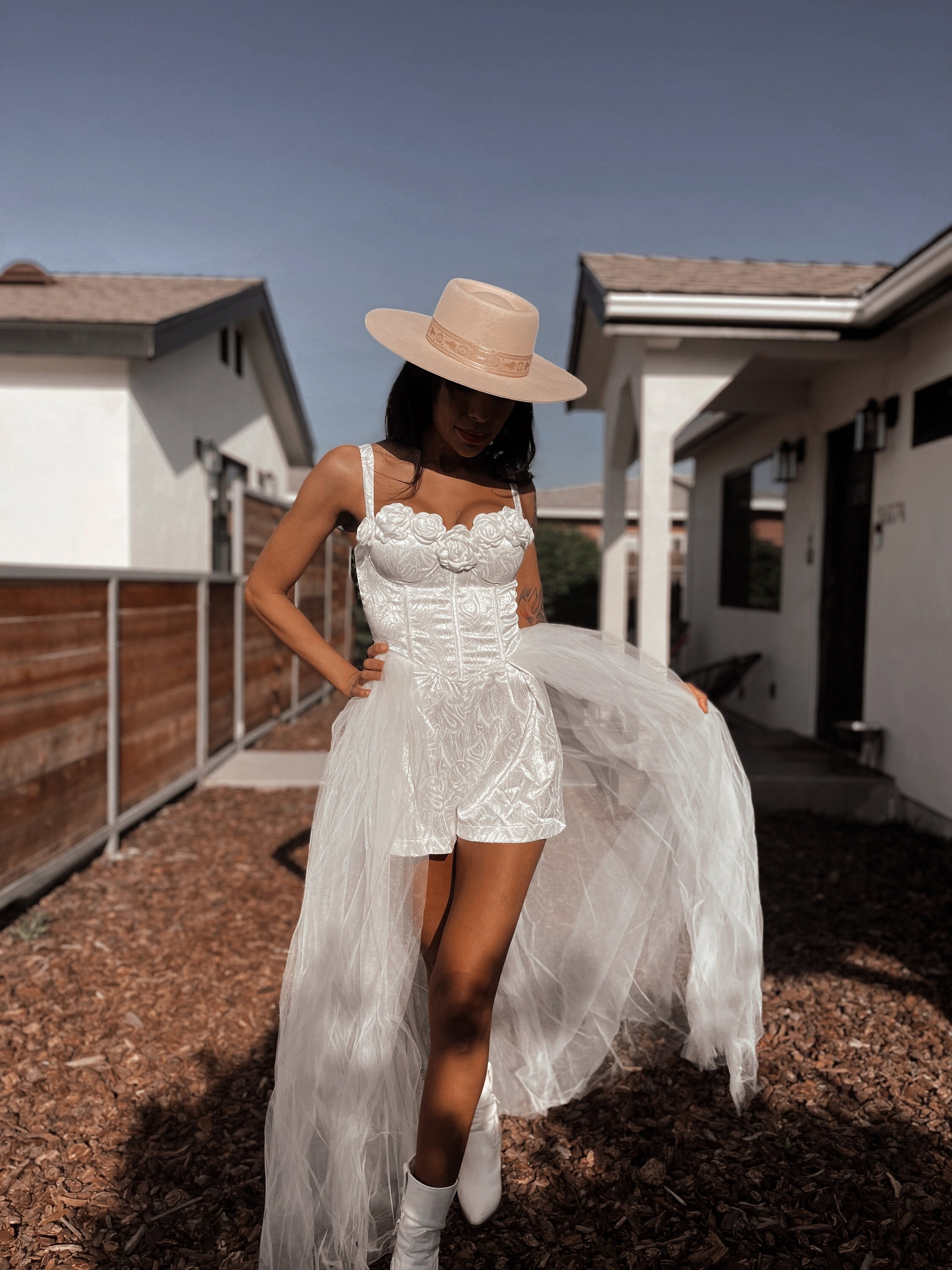 country wedding dresses with boots