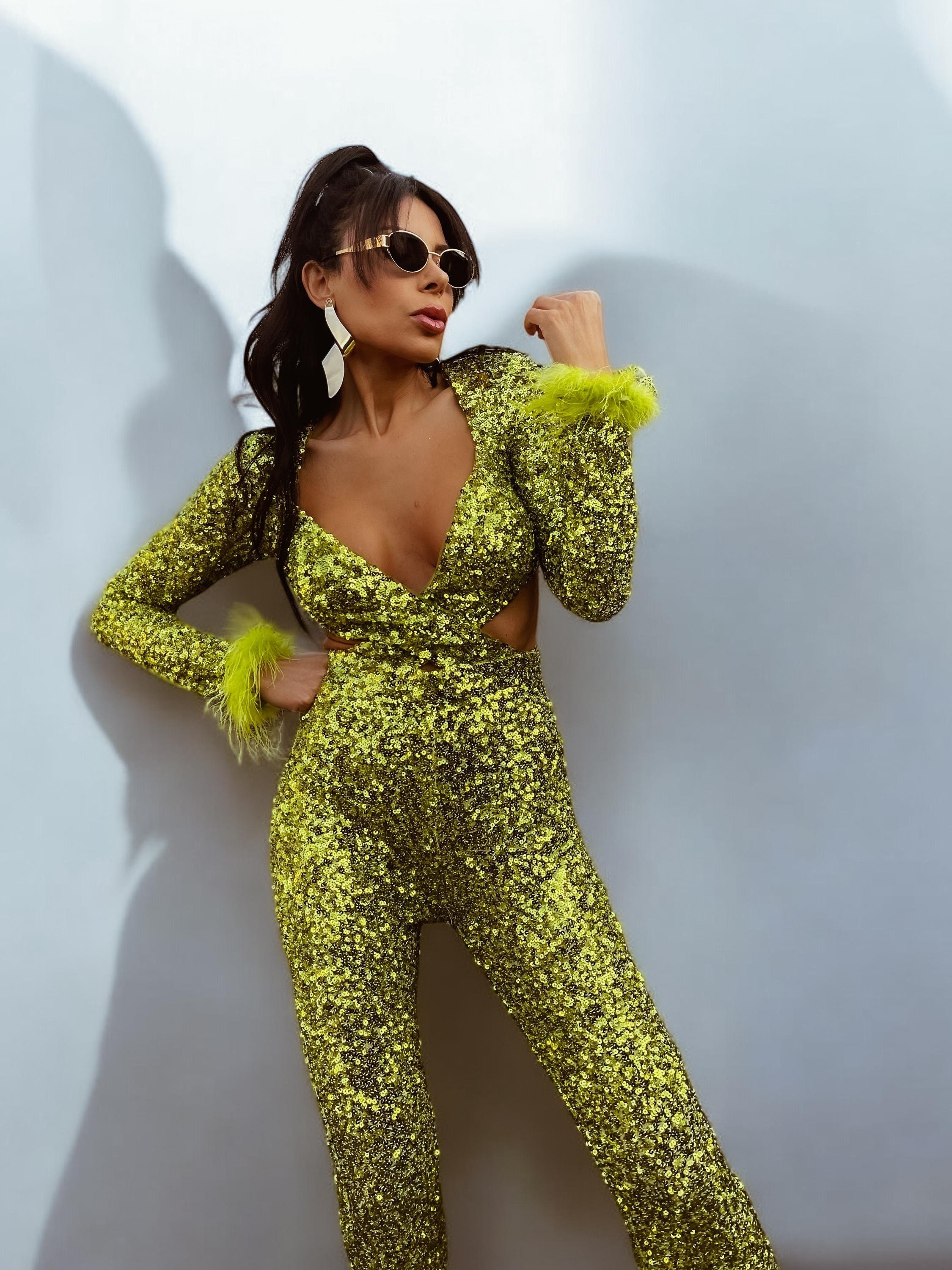 70s Green Jumpsuit - Etsy 70s Green Jumpsuit - Etsy