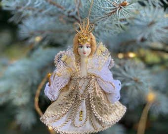 Fairy Ornament, Handmade ornament, Christmas Ornament, Designer Christmas Ornament