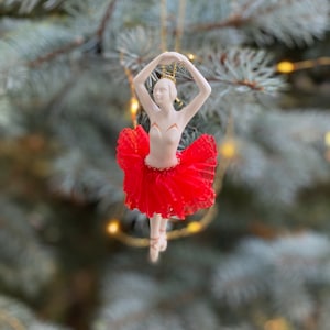 Ballerina Ornament, Russian Ballerina Ornament, Handmade ornament, Christmas Ornament, Designer Ornament