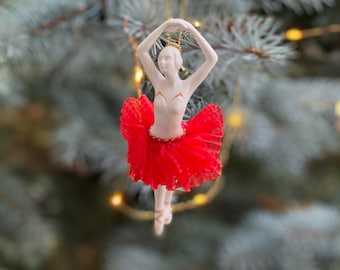 Ballerina Ornament, Russian Ballerina Ornament, Handmade ornament, Christmas Ornament, Designer Ornament