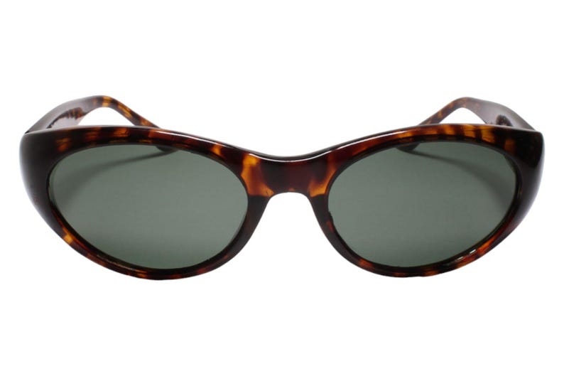 Genuine Vintage Womens Iconic Rockabilly Cat Eye Oval Lens Tortoise Sunglasses image 2