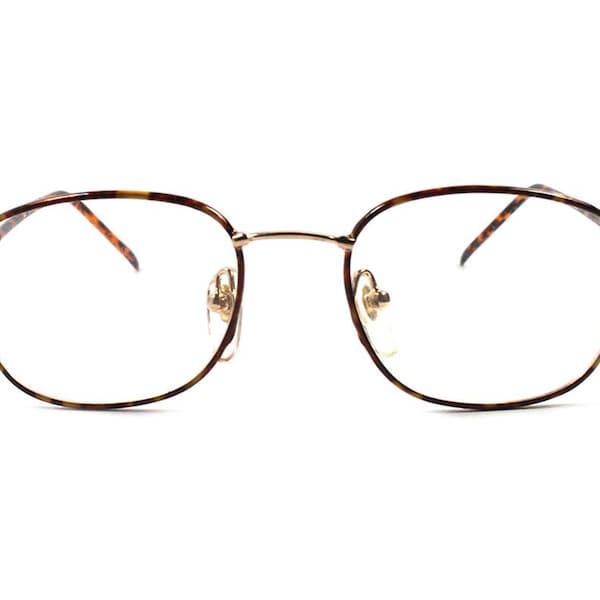 Classic Vintage Old 80's Mens Womens Prescription Rx Ready Eye Glasses Gold Frames