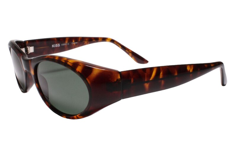 Genuine Vintage Womens Iconic Rockabilly Cat Eye Oval Lens Tortoise Sunglasses image 3