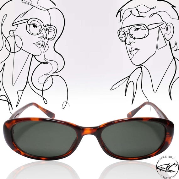 Retro Classic True Vintage Rectangle Tortoise Sunglasses  display picture 1