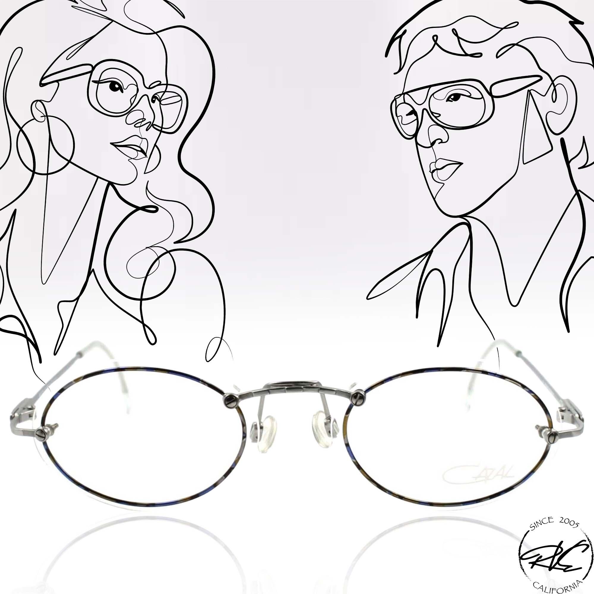 Authentic Cazal 770 True Vintage Oval Glasses Vintage Brille Cazal 770 Silber Mehrfarbig Oval  main image 3