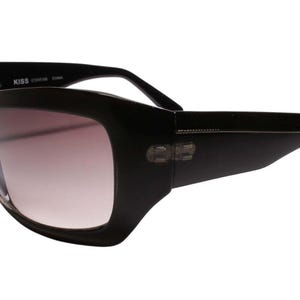 90s Y2K Rare & Authentic Vintage Mod Style Black Oversized Square Sunglasses image 2