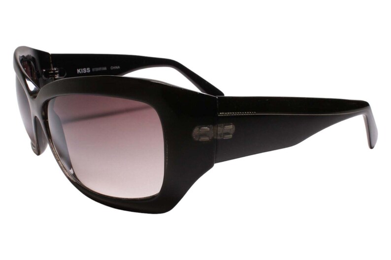 90s Y2K Rare & Authentic Vintage Mod Style Black Oversized Square Sunglasses image 2