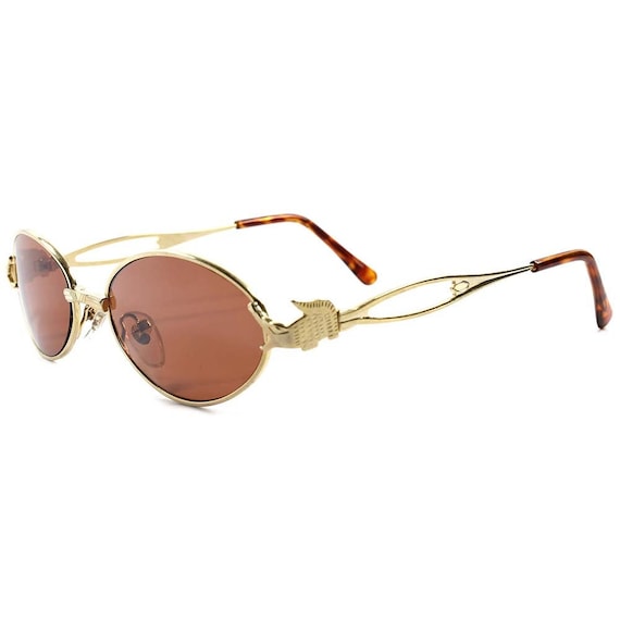 Funky Crocodile Temple Mens Womens Gold Frame Oval Genuine Vintage