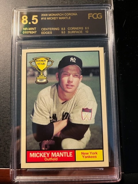 Mint Mickey Mantle Signed 1951 New York Yankees Rookie Game Model