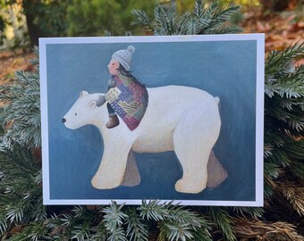 Polar Bear Winter Holiday Card