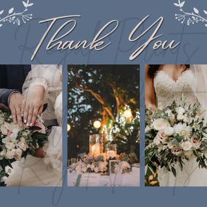 Hochzeit Dankeskarte | Digitaler Download | Foto hochladen | 5.5x4.25 Zoll Printable