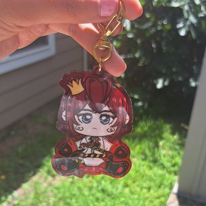 Twisted wonderland riddle rosehearts keychain