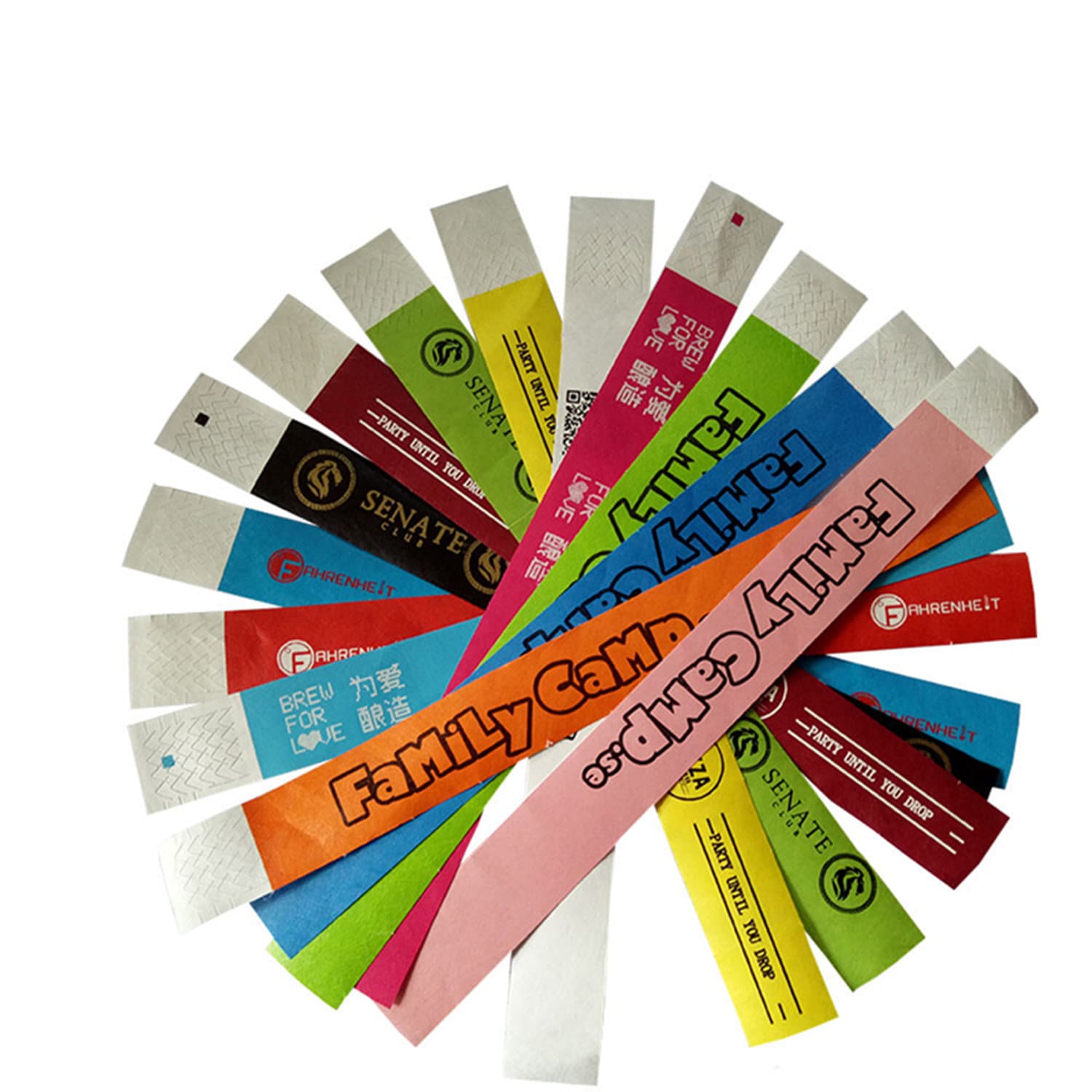 200 Bracelets VIP MWOOT - Papier Imperméable Anti-Déchirure - Réglables - Pour Événements