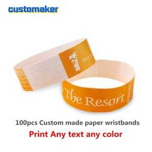 Confezione da 200 braccialetti di carta da stampa per eventi divini biglietto d'ingresso Braccialetti per bar competizione per feste private Bracciale Tyvek personalizzato