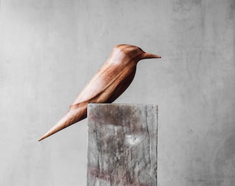 Kingfisher - Carved wooden bird Sculpture