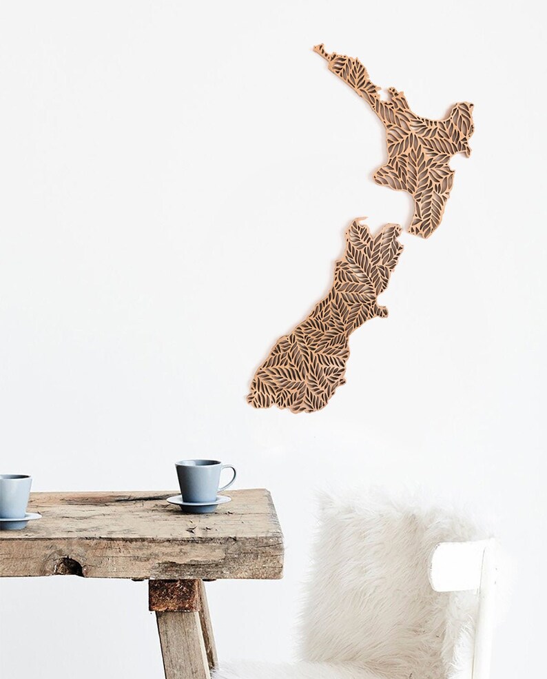 New Zealand Wall Art Detailed Fern Cut Etsy