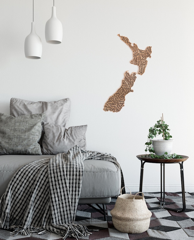 New Zealand Wall Art Detailed Fern Cut Etsy