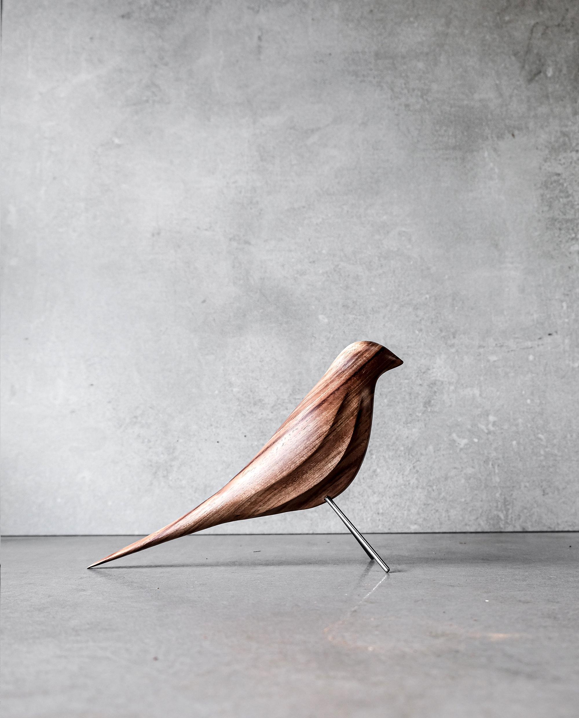 マンゴーウッド LAND 壁掛け 飛ぶ鳥の彫刻 デンマーク/ハンドメイド