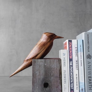 Kingfisher Carved wooden bird Sculpture image 9