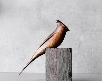 Cardinal - Perchin Wooden Bird
