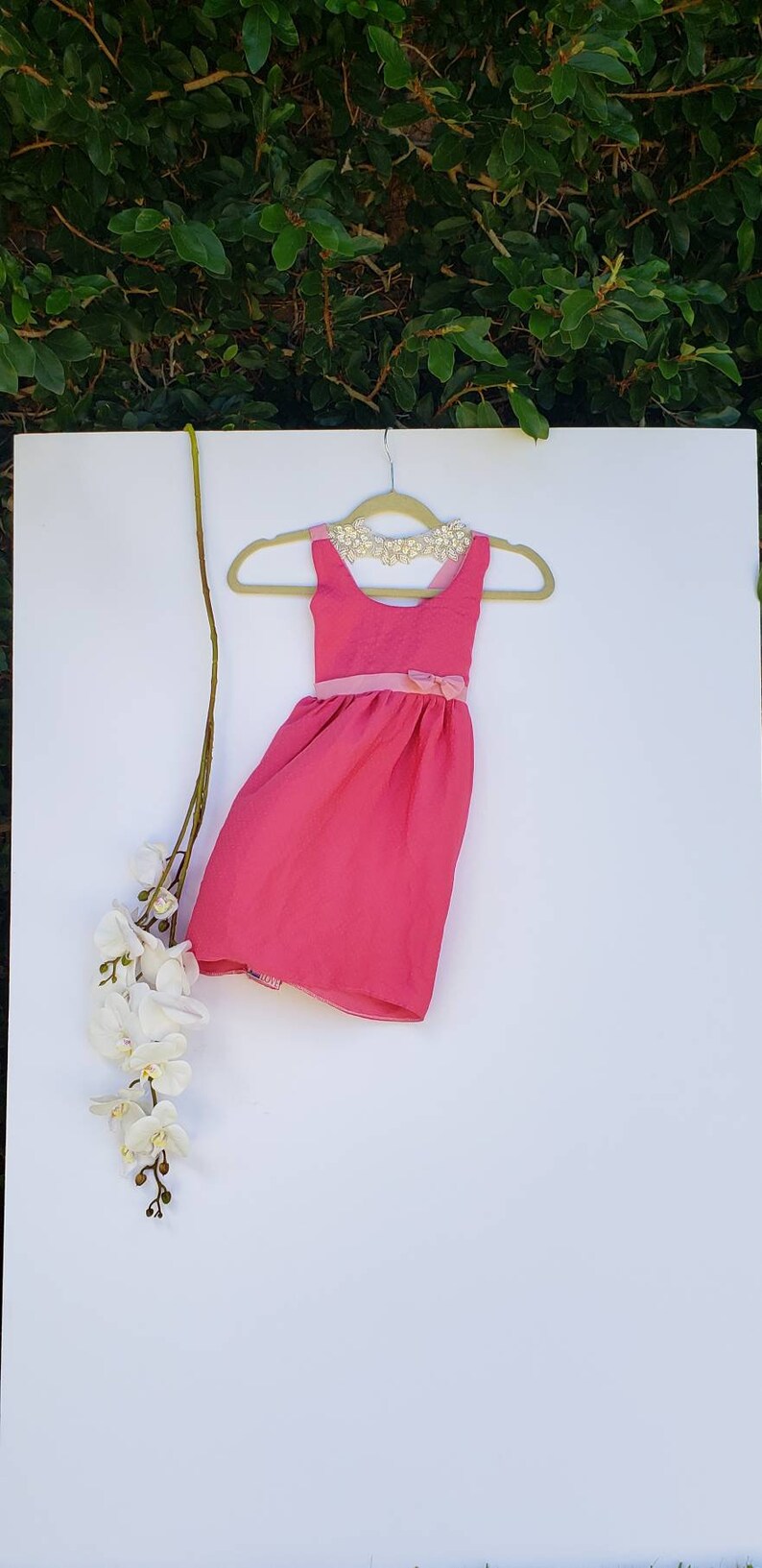 Pink Summer Girl Dress 45 years old Birthday Dress. Girl Etsy
