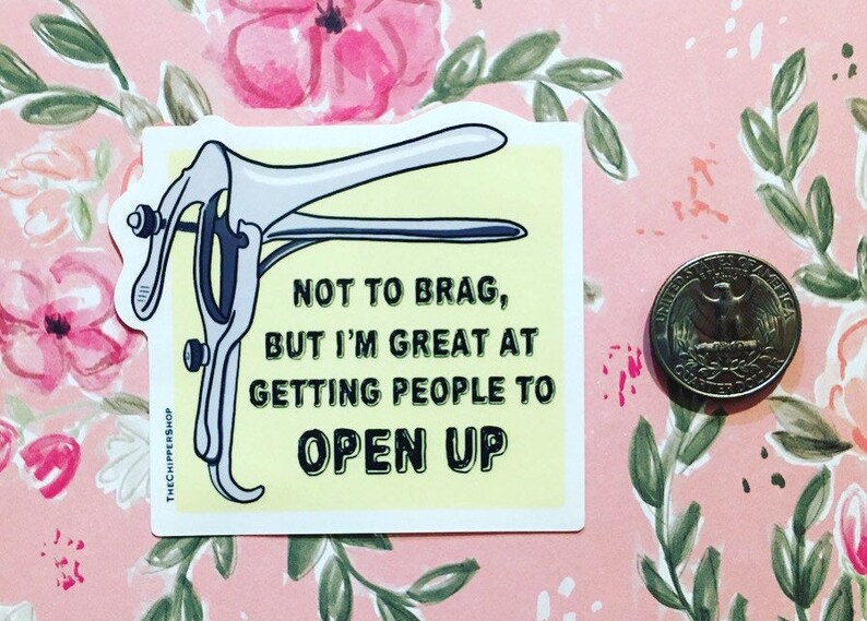 Speculum Sticker Funny Medical Vinyl Sticker Nurse Etsy