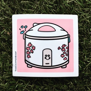 Cute Funny Rice Cooker Must Have Kitchen Appliance Sticker for