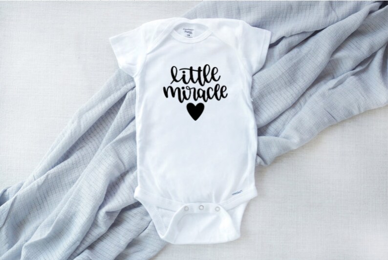 DIY Decals Little Miracle DIY Onesie Baby Shower Gift New Mom Gift Heat Transfer Iron On Decal ONLY Iron On Decals