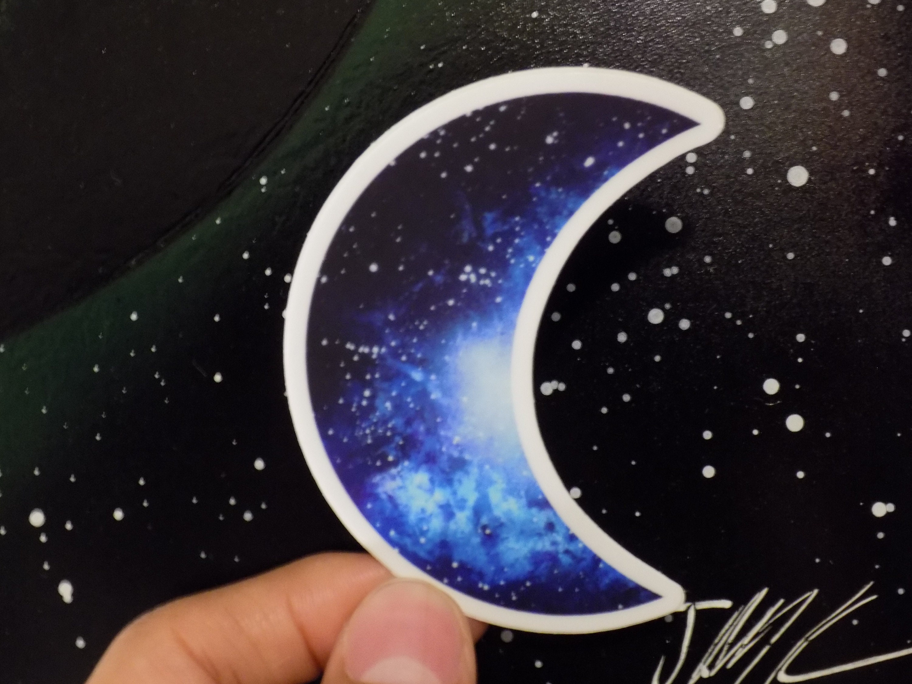 Crescent Moon Spray Paint Sticker (3in. X 1.25in) | KES Studios - Etsy