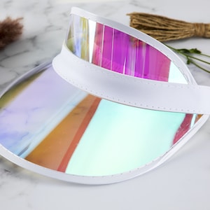 Bachelorette Holographic Visors Bride Bachelorette Party Sun Visors Retro Beach Lake Gifts Pool Party Favors Blank Visor