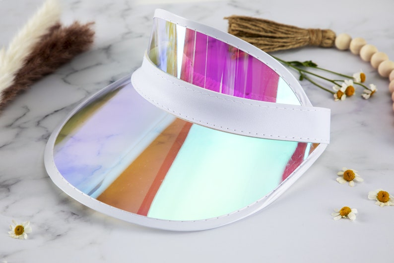 Bachelorette Holographic Visors Bride Bachelorette Party Sun Visors Retro Beach Lake Gifts Pool Party Favors Blank Visor