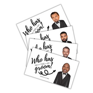 Who has the groom? Scratcher Bridal Shower Bachelorette Party Game - White themed bridal shower game
