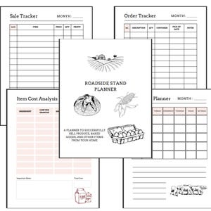 Roadside Stand Business Planner: 6-Month Farm Stand Organizer (PDF Downloadable)