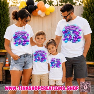 Personalized Mermaid 67 Birthday Shirt | Custom Girls Birthday T-Shirt | I Was 6 Now I'm 7 Mermaid Tee image 13