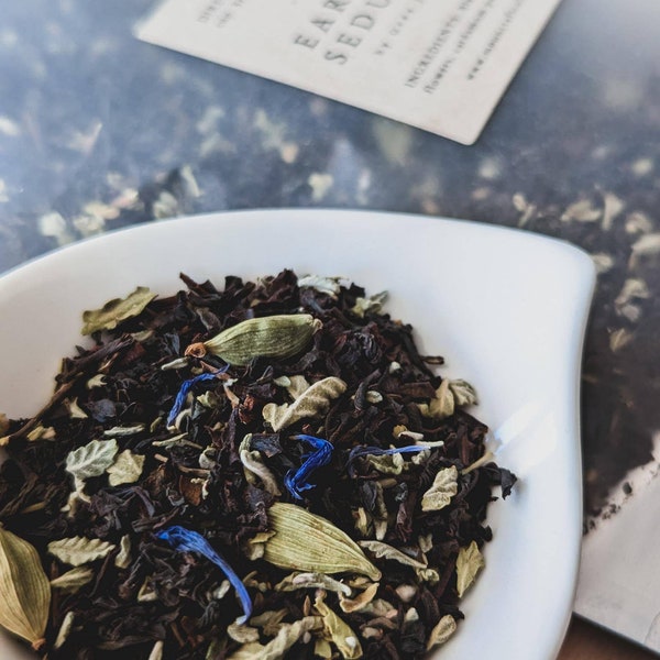 EARL GREY SEDUCTION | bergamot earl grey with damiana and cardamom | Aphrodisiac | black and herbal tea