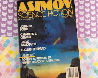 vintage Septembre 1984 Asimov's Science Fiction Magazine/Périodique couverture souple