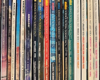 Vintage Analog Science Fiction Magazine/Periodical Softcovers Various Years, Set/19